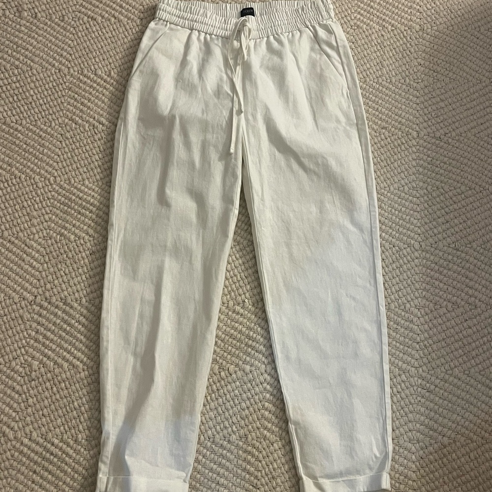 J.Crew Linen-cotton blend drawstring pant - Picture 6 of 6